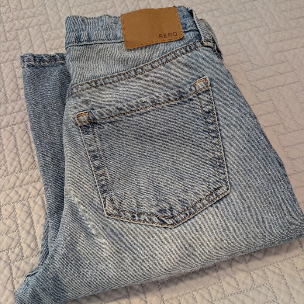 Aeropostale Jeans Women's Size 0 Blue Boyfriend Flare (0459)